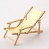 Wooden 1/12 Dollhouse Chair Multicolors Summer Vacation Beach Chair  For OB11 Doll