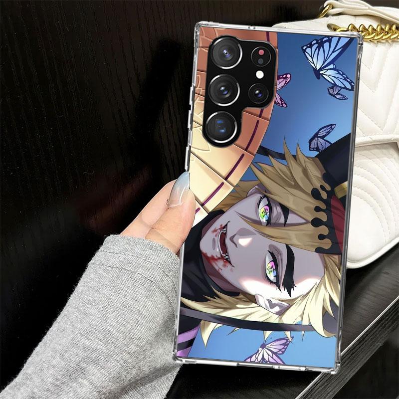 Demon Slayer Douma Case for Samsung Galaxy S25 S24 S23 S22 Ultra Soft Phone Cover S25 Edge S21 Plus S20 FE S10 + Black Cover