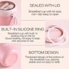 530ml Stainless Steel Insulated Soup Mug with Lid and Spoon Portable Travel Breakfast Container Outdoor Kitchen Utensils
