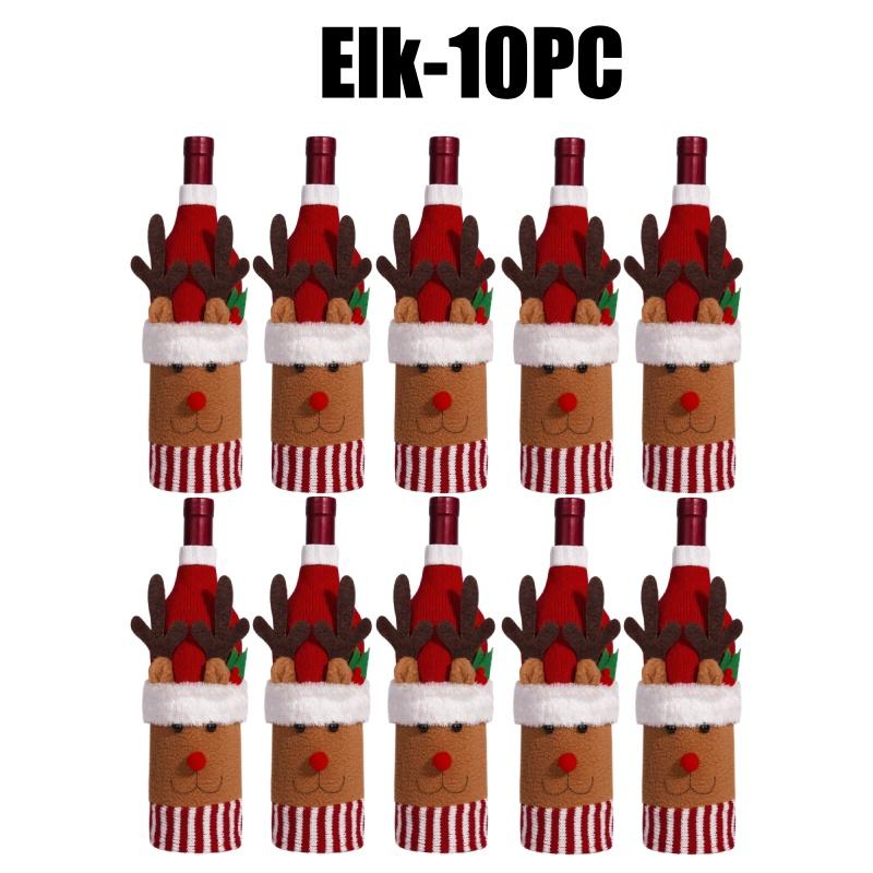 Holiday Knitted Wine Bottle Covers Christmas Sleeves Decorations for Wine Champagne Festive Gift Wrap Bottle Covers