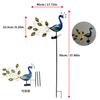 JYL TS/059,Iron Double Sided Peacock Crack Lamp Simulation Animal Lawn Stake Light for Outdoor Solar Decor