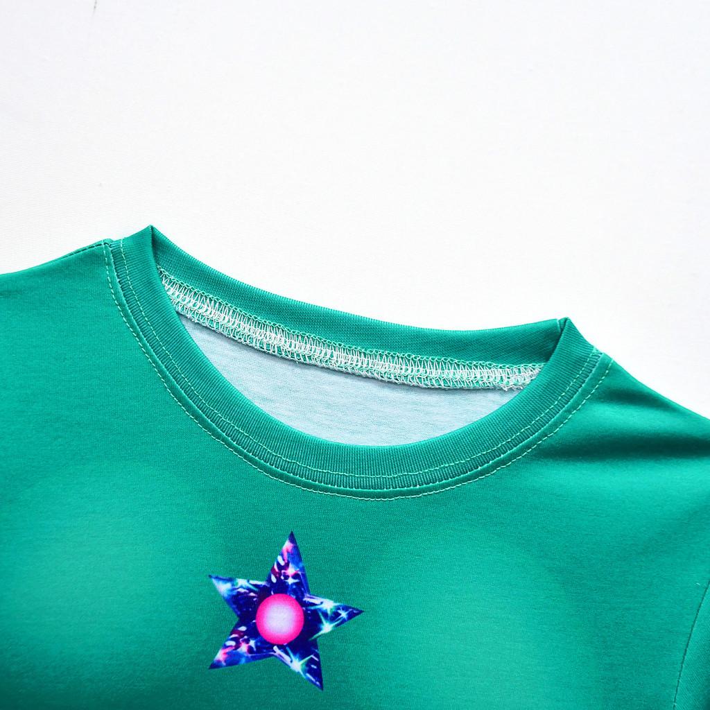 19780 Kinder Mädchen Prinzessin Aufdruck Kurzarm Rundhals T-Shirt Oberteil Shorts Sets