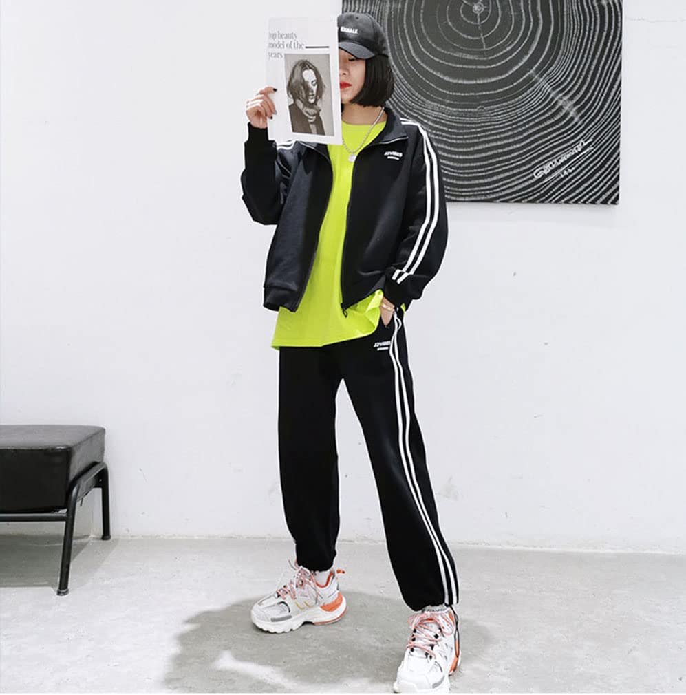 Tracksuit Set with Loose Plus C2231A D.IIZOO Women's Korean-Style Set, 2-Piece Hoodie, Activewear, Casual, Sportswear, Loungewear, Fit, Sizes,