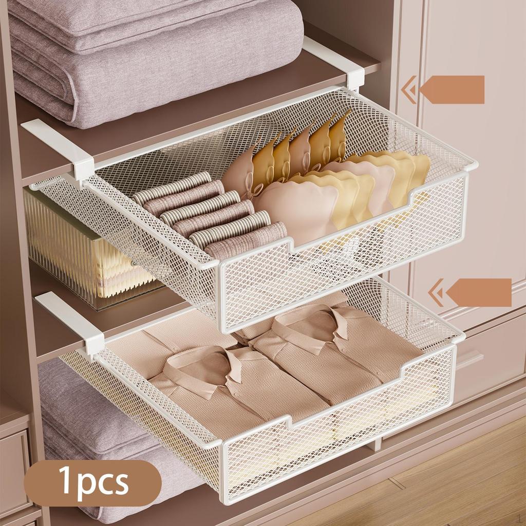Podpoličkový koš výsuvný organizér do skříně závěsné košíky pro domácnost