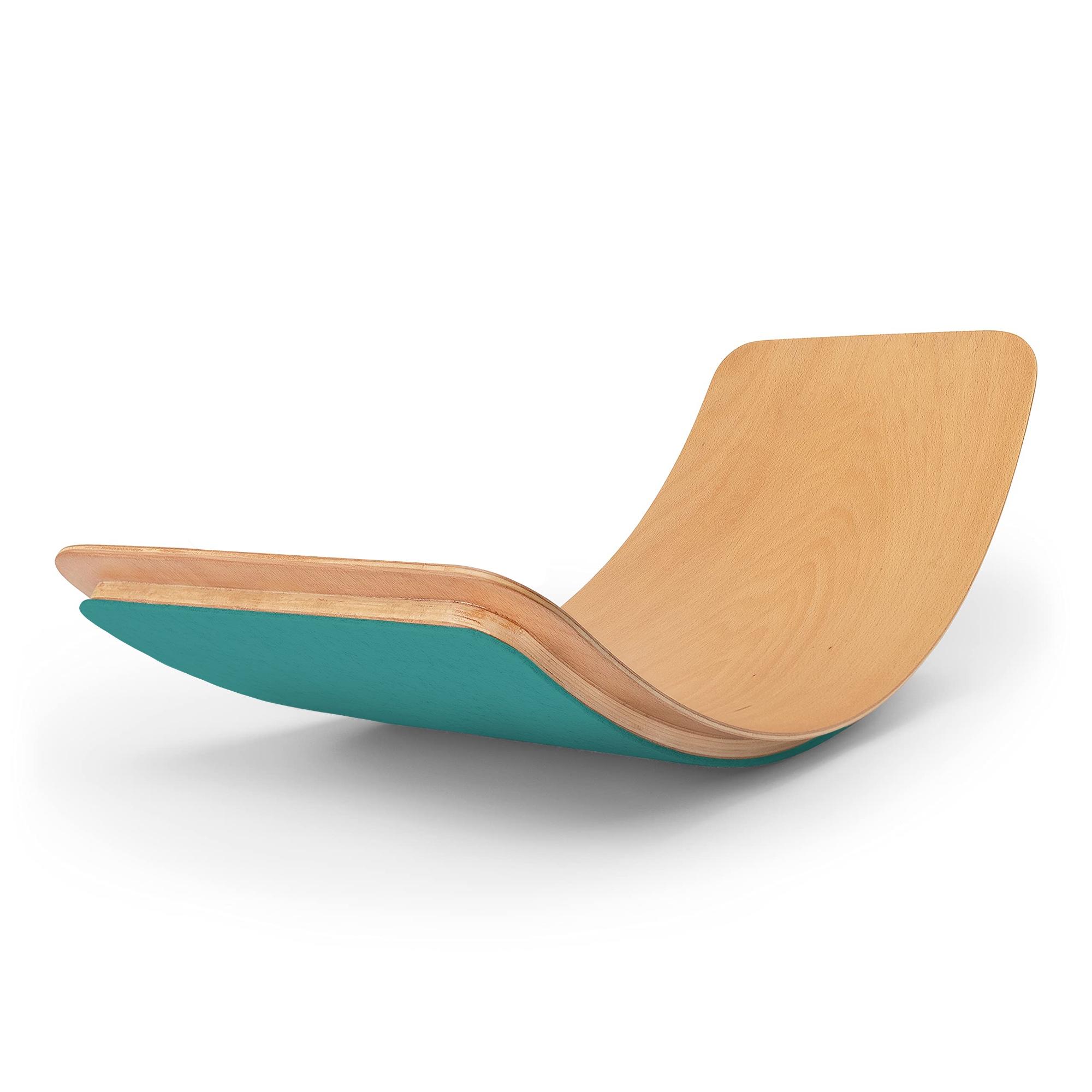 Planche d'équilibre en bois Wobble Rocker Board Jouet d'entraînement pour l'activité d'équilibrage du corps Lama Safe turquoise brillante turquoise