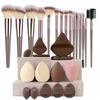 3-20Pcs Premium Makeup Brushes Set Soft Fluffy Beauty Cosmetic Foundation Makeup Brush Eyeshadow Blush Kabuki Make Up Tools