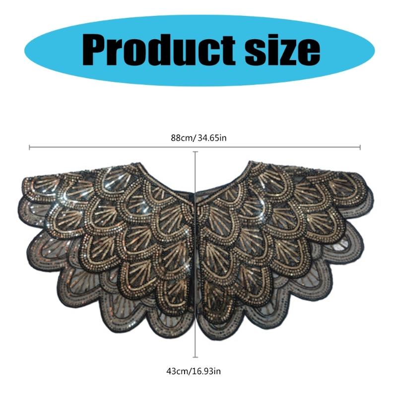 Sequins Lace Shawls Palaces Styles Women Shawls Sunscreen Hollows Out Cloak Tippet for Travel and Shopping