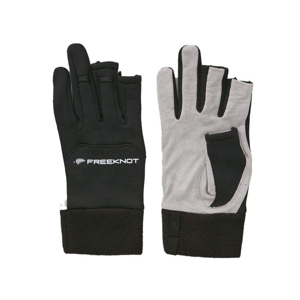 Free Knot Photonic Fouron Sheepback Gloves, 3-Piece Cut, Medium, Black, Y4622-M-90