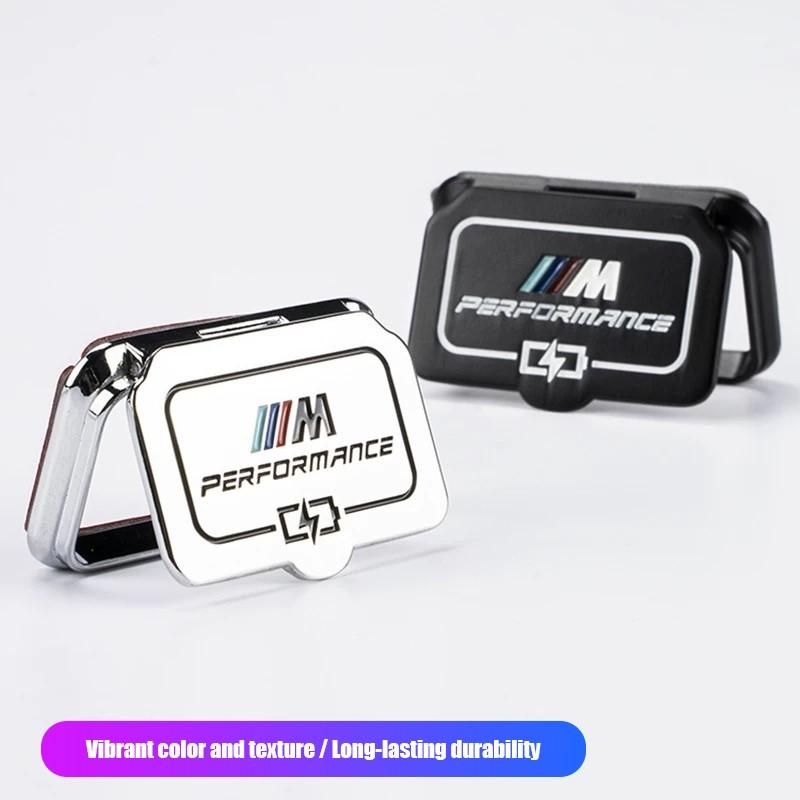 SNLL4 Alloy Car Rear Seat USB Charging Port Protective Dustproof Cover Sticker For BMW 1 2 3 4 5 6GT X1 X2 X3 X4 X5 X7 iX3 2020-2025