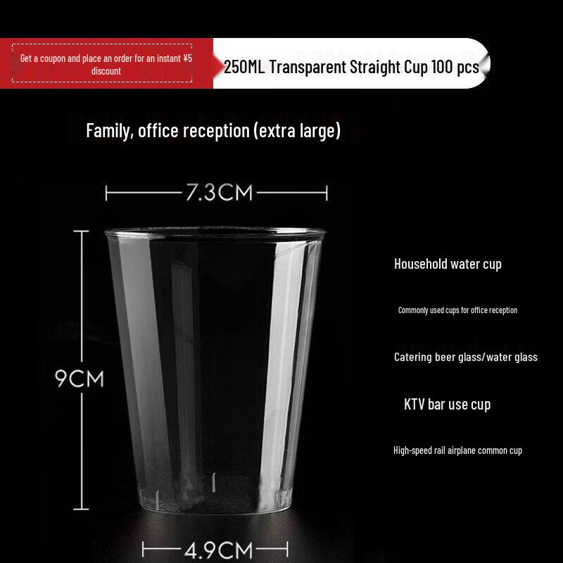Chixing Heavy-Duty Disposable Plastic Cups