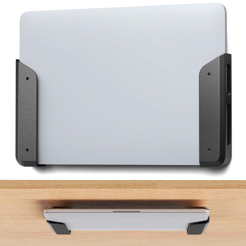 

1 Pair Anti-Scratch Pads Wall Laptop Mount Universal Space Saving Notebook Computer Bracket Adhesive & Screw in Easy to Install