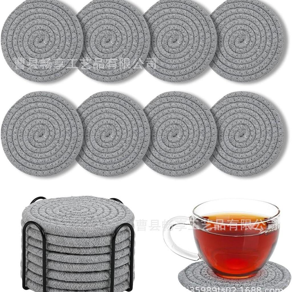 Nordic Cotton Rope Woven Placemat: Round Heat-Resistant Insulation Pad for Kitchen or Dining Table