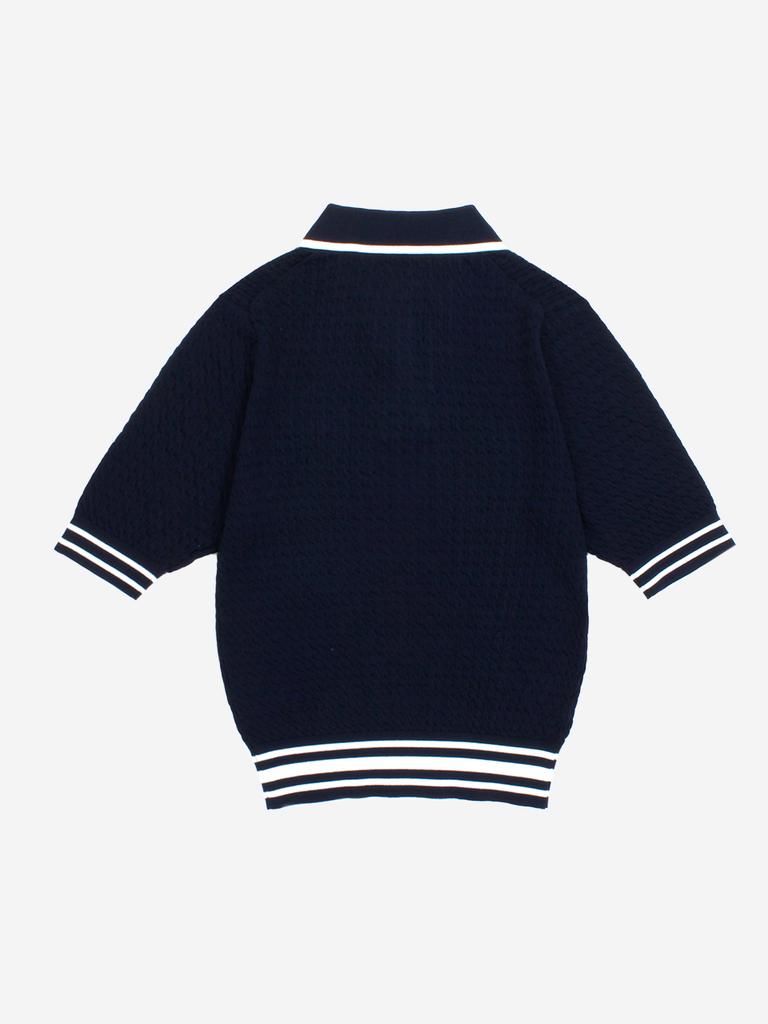 LORDLOAR Signature Cable Collar Knit Navy