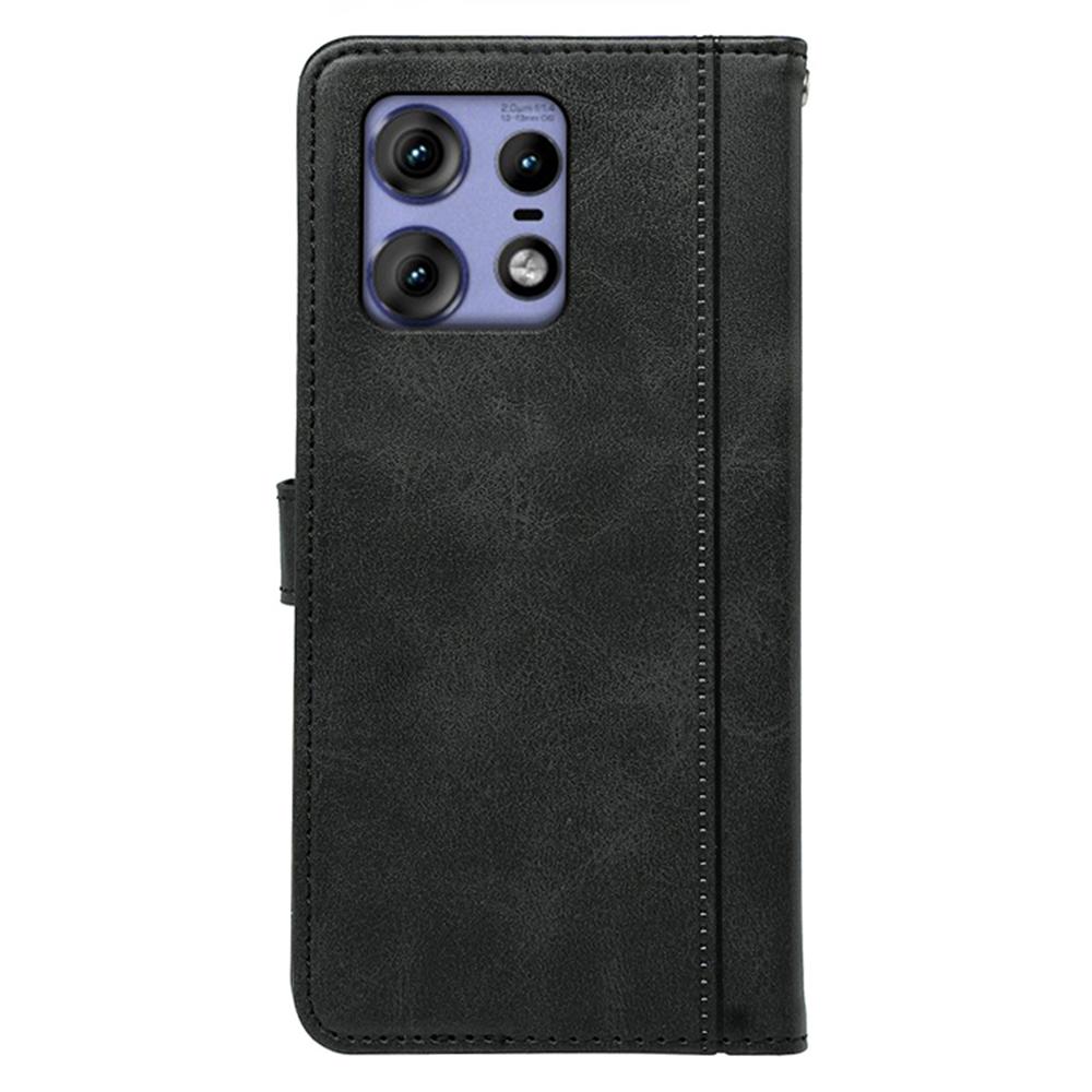 For Motorola Edge 50 Pro 5G Case Calf Texture Leather Stand Book Style Phone Cover