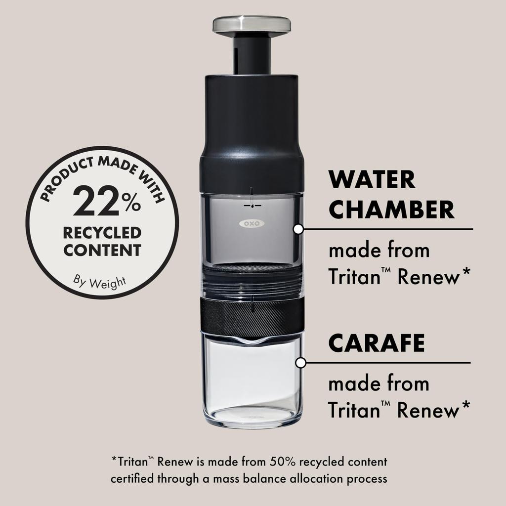 OXO Quick ConcentrateMaker Lightweight and Portable Makes 4 Cups At a Time In 5 Minutes