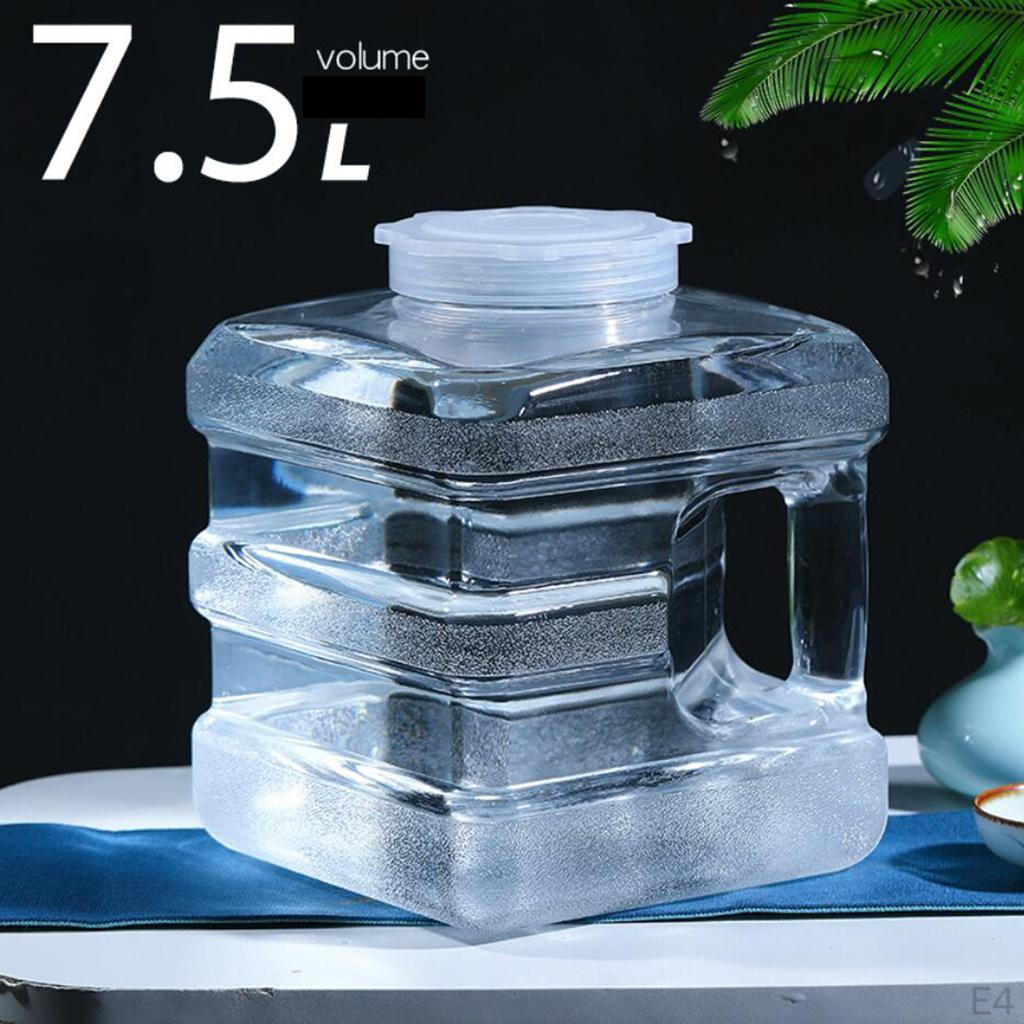 Square Water Bottle with Big, Large Capacity Storage for Outdoor Camping,, Grill, RV,