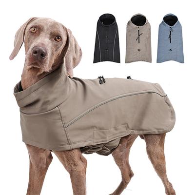 Wasserdichte Jacke für große Hunde, flexible Brust, Fleece-Futter, Softshell-Outdoor-Hundejacken, Sicherheits-reflektierende Haustierkleidung, Mantel