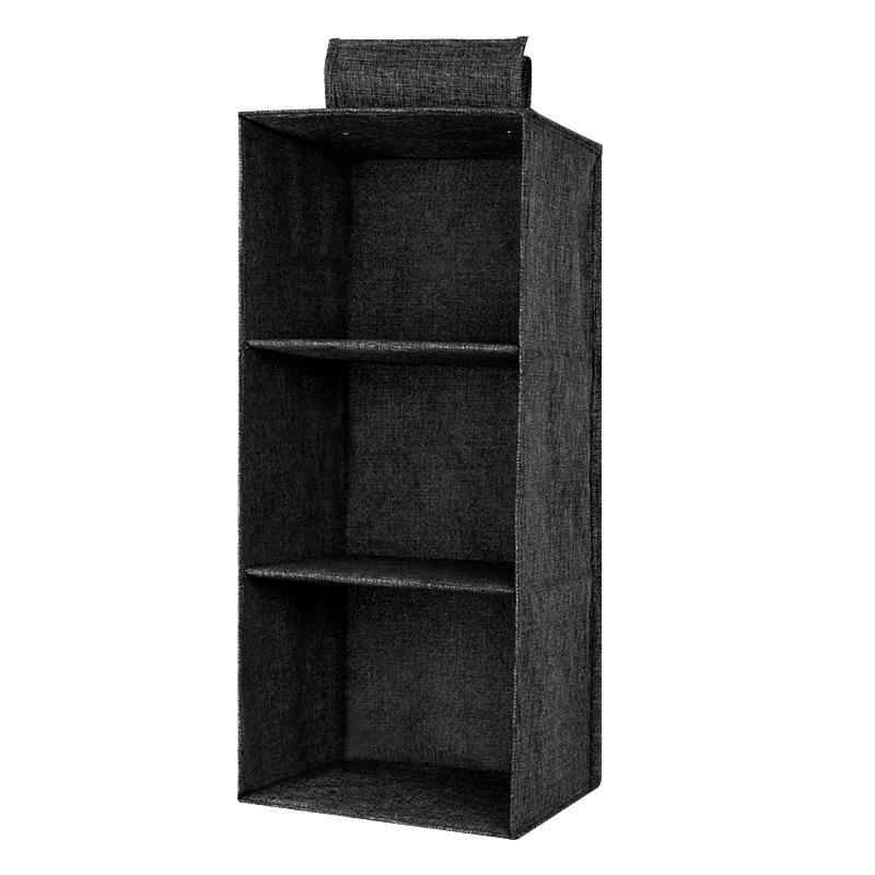 Cotton Linen Hanging Wardrobe Organizer with Multi-Layer Drawers for Clothes and Underwear