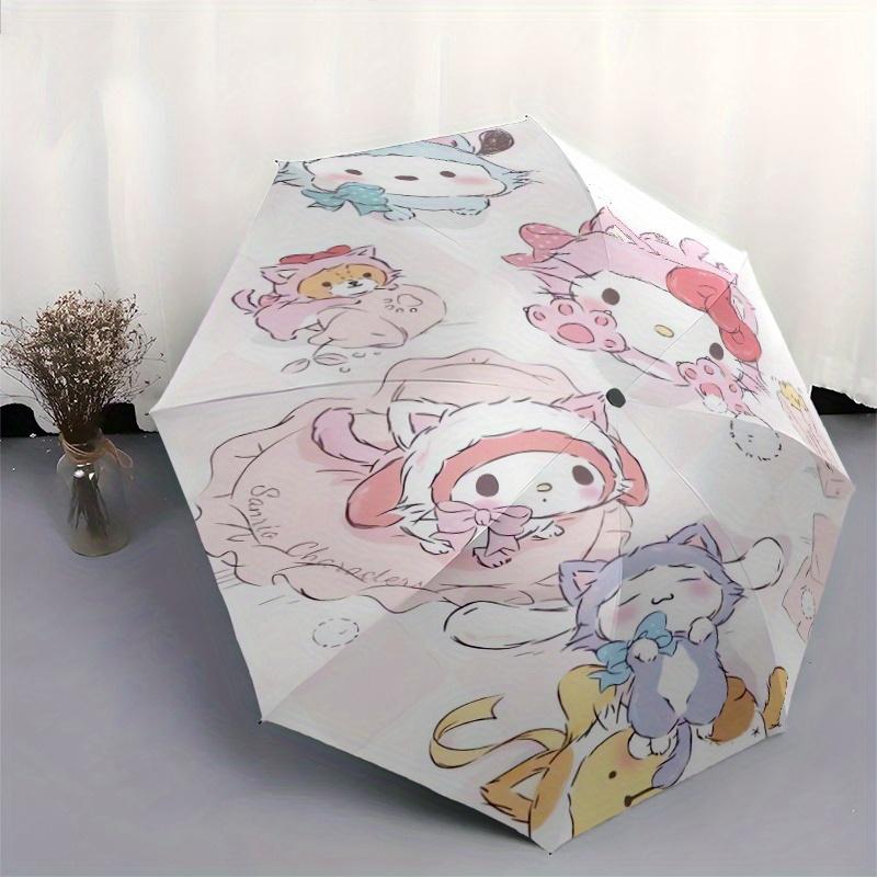 Sanrio Cat Clothing Automatic Opening and Closing Umbrella - Suitable for Various Occasions, Outdoor Activities, Lightweight and Durable Automatic Fol