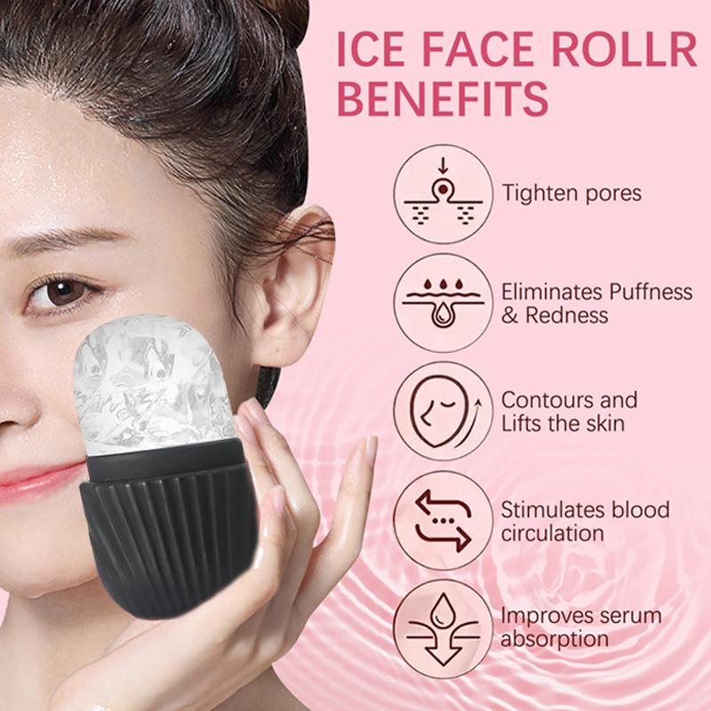 Ice facial roller tool skin care beauty two-piece set suitable for skin beard 0.25mm needle micro facial roller tool