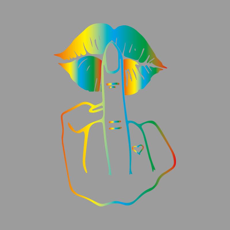 Give You a Kiss Like a Middle Finger Creative&funny Stickers for Cartoon Fans&lover,high Quality for Car Trucks Motorcycles