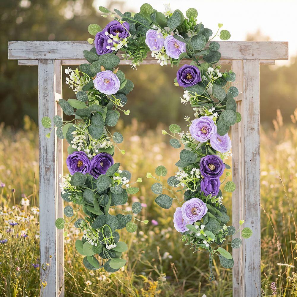 Artificial Flower Dressing Flower Garland Simulated Vine Lifelike Fake Vine Plants Flexible 180cm Greenery Garland