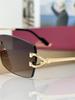 Fashionable Unisex Rimless Metal Sunglasses CT0550S with UV Protection