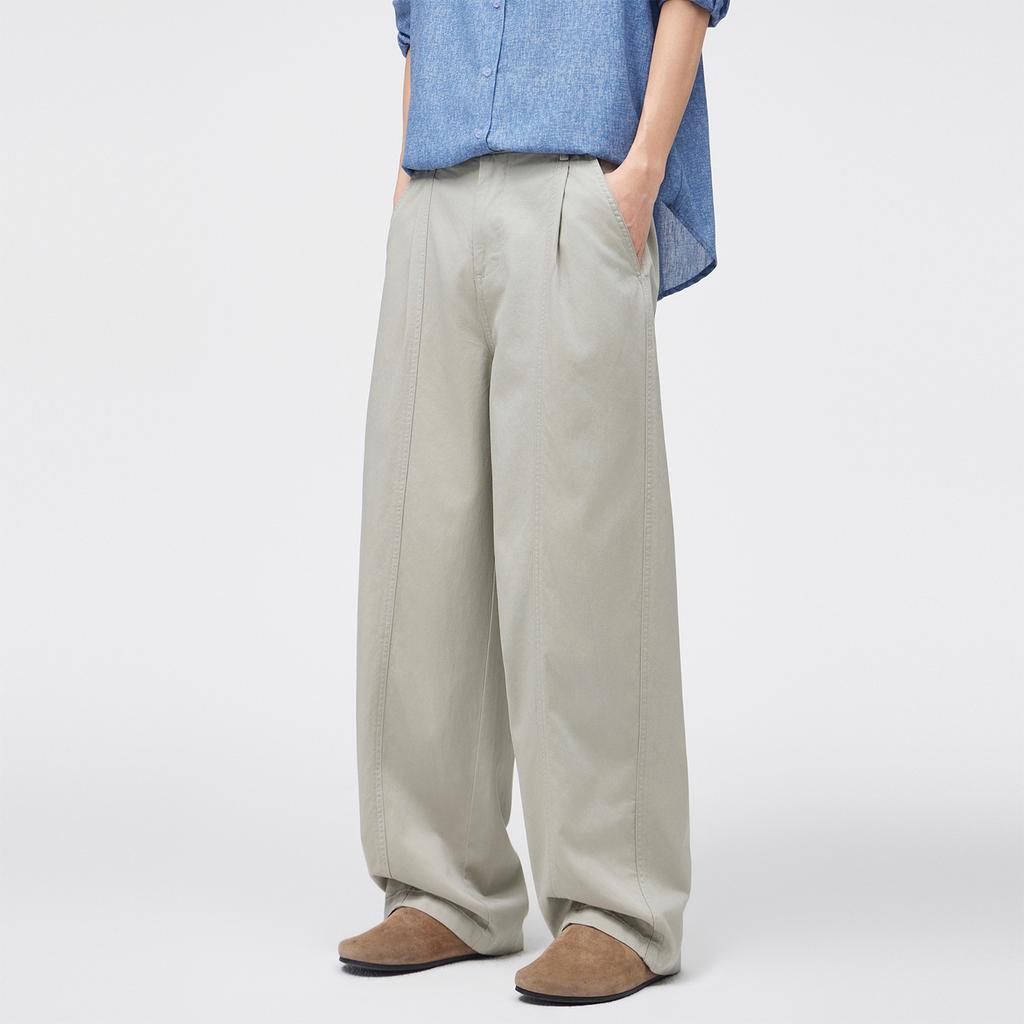American deconstruction straight casual pants men's spring new relaxation Tencel breathable versatile loose wide-leg pants wholesale
