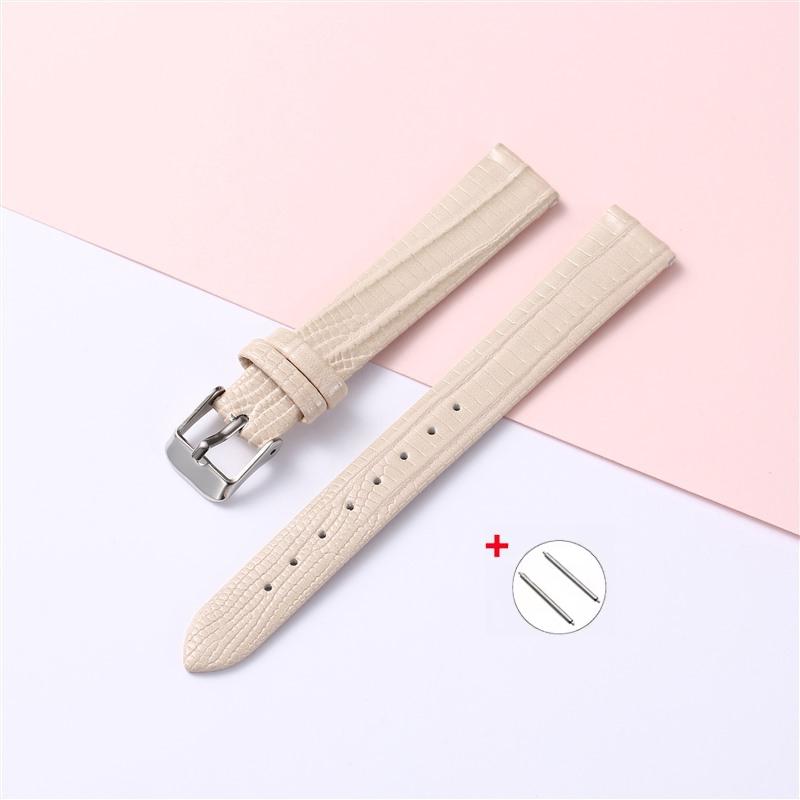 Leather Strap 8mm 10mm 12mm 14mm 16mm Universal Smartwatch wristband Lizard Fashion Slim Watchband correa for Men Women Bracelet