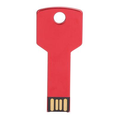 Memoria USB Roja de Aleación de Aluminio Forma de Llave Disco U para Uso en Coche Ordenador Suministros para el Hogar 8GB