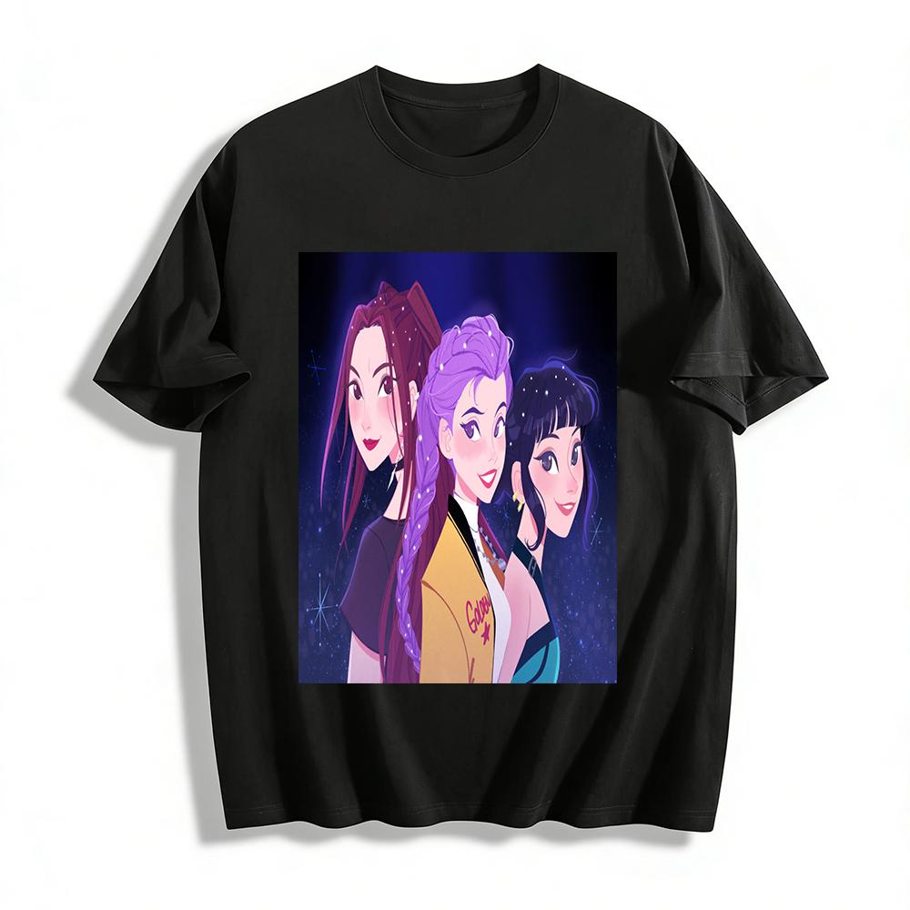 

Starlight Girl Group Printed Short Sleeve T-Shirt Trendy Cartoon Anime Top Casual Versatile Women s Tee Pure cotton T-shirt XXS