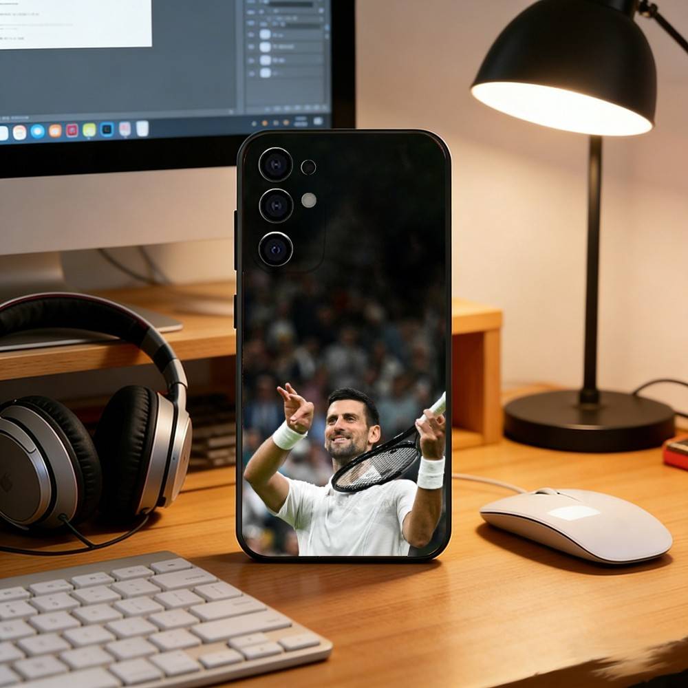 Novak Djokovic Handyhülle Für Samsung S25,S24,S21,S22,S23,S30,Ultra,S20,Plus,Fe,Lite,Note,10,Schwarze Hülle