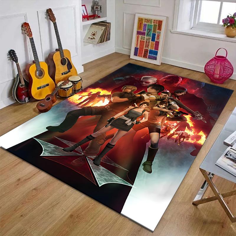 Resident Evil Printed Area Rug Carpet for Bedroom Living Room Home Decor Rugs Mat Non Slip Mat Rug for Bedside