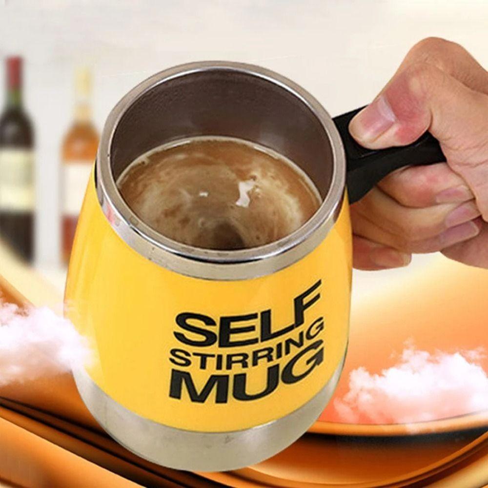 Stainless Steel Magnetic Mixing Mug Thermal Insulation Rotating Blender Cup  Drinking Tool