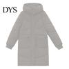 Winter Cotton Coat Down Neck Protection Stand Collar Padded Hooded with Pockets Jacket Zip-up Parka Windproof Heat Retention Daily Cold Weather