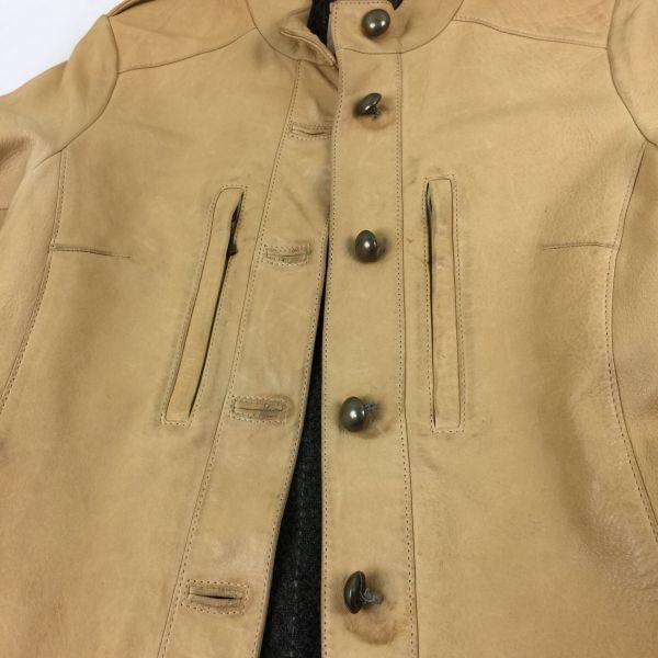 BACCA × Harris Tweed Sheepskin Coat Lined with Harris Tweed Size 38 Beige Tomorrowland(USED)