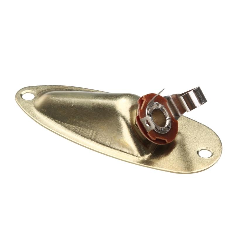 for Electric Guitar Boat Jack Plate Jack Socket Hole Connector for Guitars Replacement Part Silver / Black / Gold