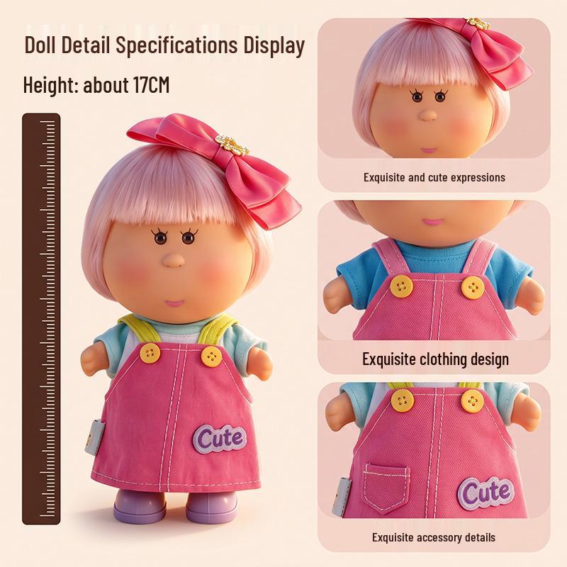 Spanish Potato Doll Mia 17cm Figure: Handmade Ornament Gift for Children's Day
