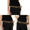 Retro Leopard Print Belt For Women With Alloy Buckle Leather Waistband For Dress And Jeans