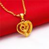 Elegant Gold Plated Alloy Pendant Necklace Women Water Wave Chain Minimalist Floral Geometric Design Locket 21-50cm