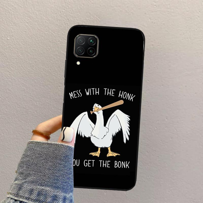 Duck Goose Honk Bonk Funny Meme For Huawei Nova 3i 7i 8i 11i 12i 9 10 SE Y73 Y90 Y70 Y72 Y61 Y91 P30 P40 Lite P60 Pro Case