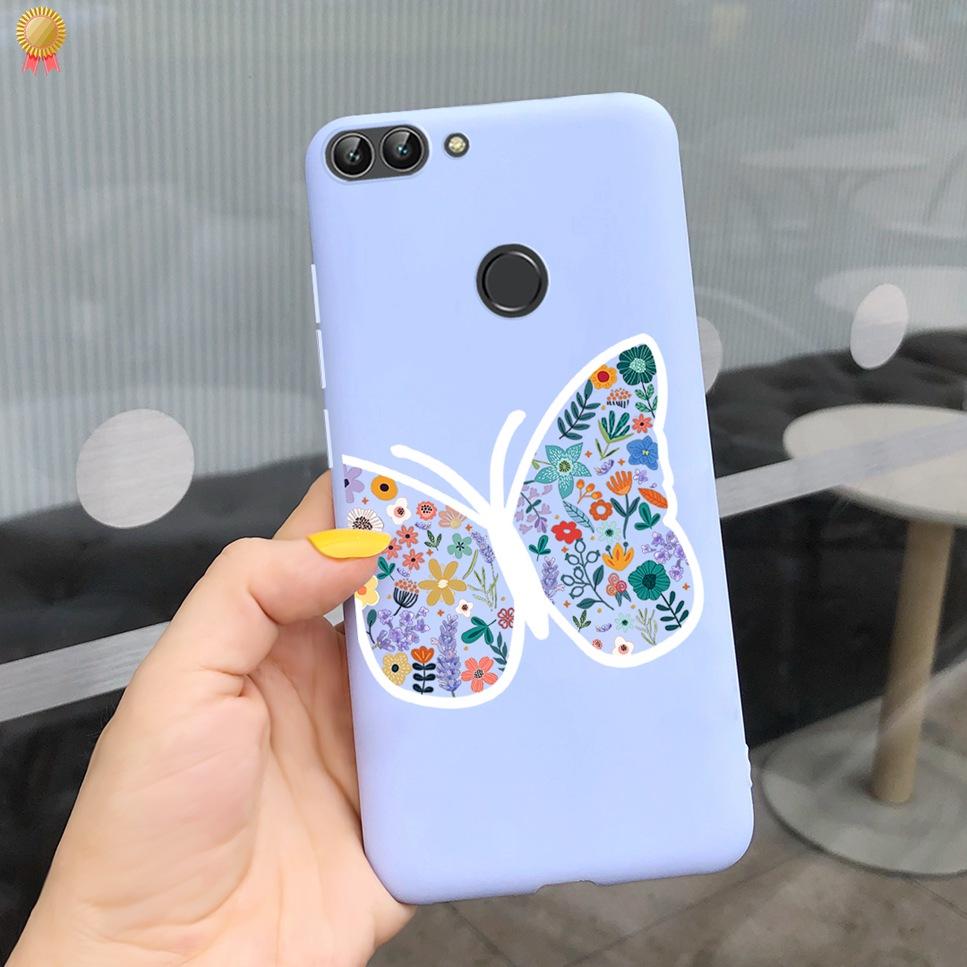 Für Huawei P Smart Hülle Niedliche Blume Schwarz Weiches TPU Silikon Bumper Hülle Für Huawei PSmart P Smart 2017 FIG-LX1 Handyhülle Funda