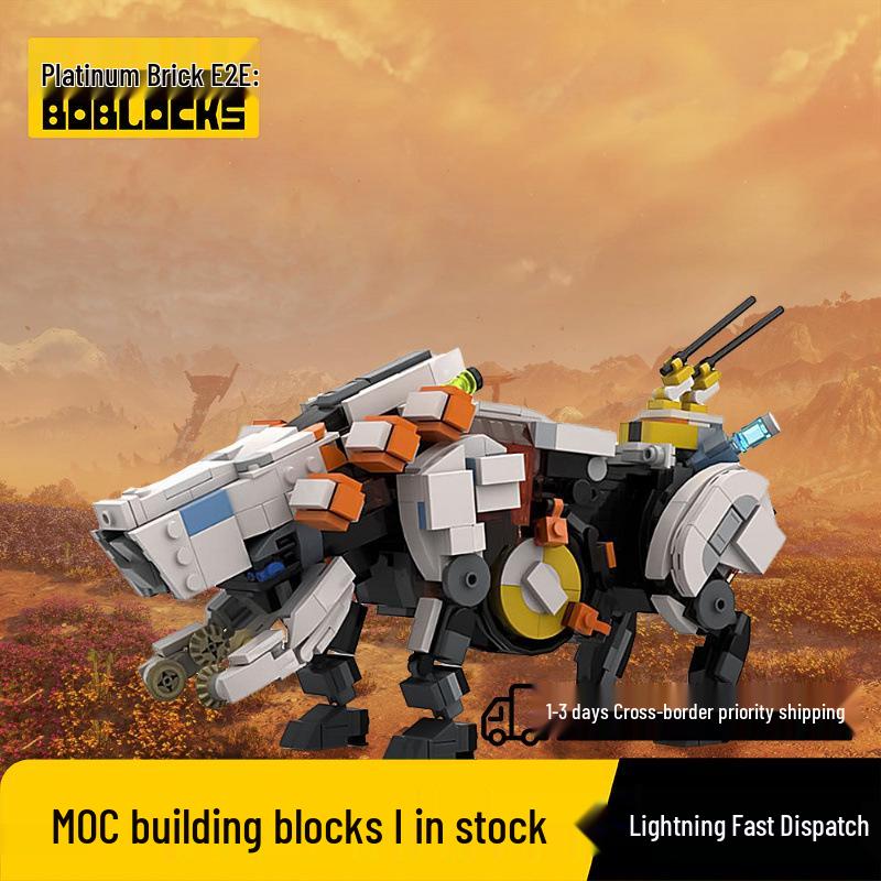 Horizon Zero Dawn Thunderjaw Building Block Model - Small Particle Assembly Ornaments Thunderjaw