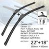 Car Front Windshield Wiper Blades 22" + 18" J Hook U-type Universal For Cadillac Chana Citroen FIAT Geely INFINITI Mazda Mitsubishi