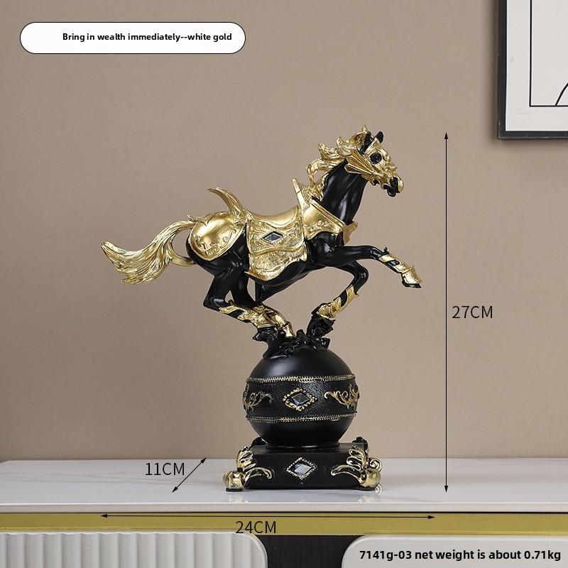 Elegant Horse Resin Statue For Office Decor Modern Art Gift For Special Occasion