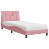 VidaXL Bed with Mattress Pink 90x190 Cm Velvet 3208573