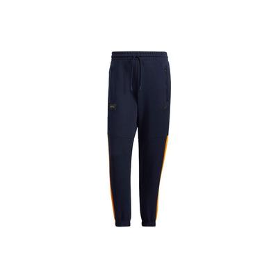 Printed Stripe Drawstring Joggers With Zip Pockets Men Bottoms Blue HE7463