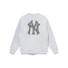 New Era FW22 Solid Color Logo Embroidered Crew Neck Pullover Long Sleeve Sweatshirt Unisex sweatshirt Gray 13338670