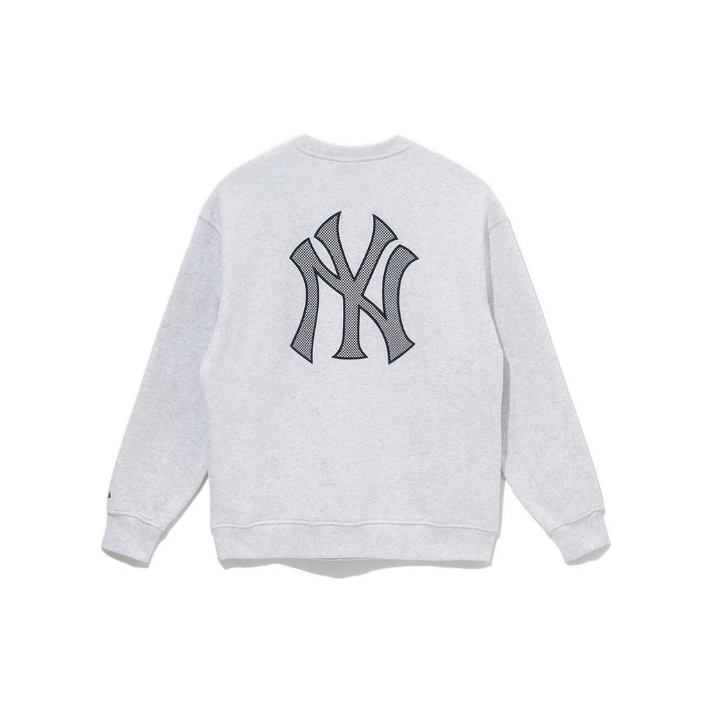 New Era FW22 Solid Color Logo Embroidered Crew Neck Pullover Long Sleeve Sweatshirt Unisex sweatshirt Gray 13338670