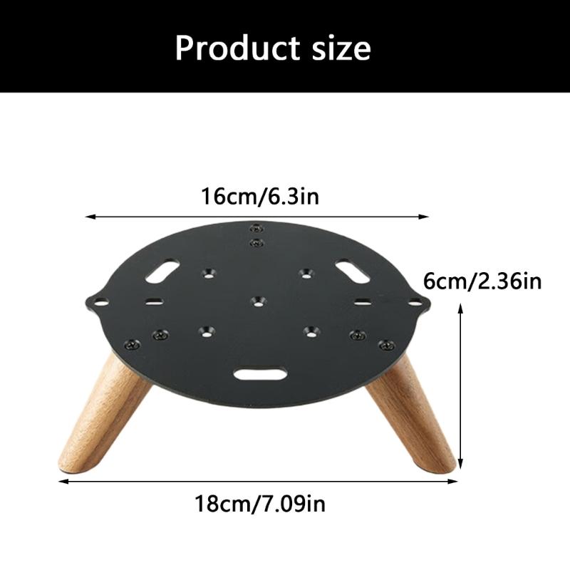 Portable Speakers Stand Metal Desk Organizers with AntiSlip Wood Feet for B&W Formation Wedge Speakers